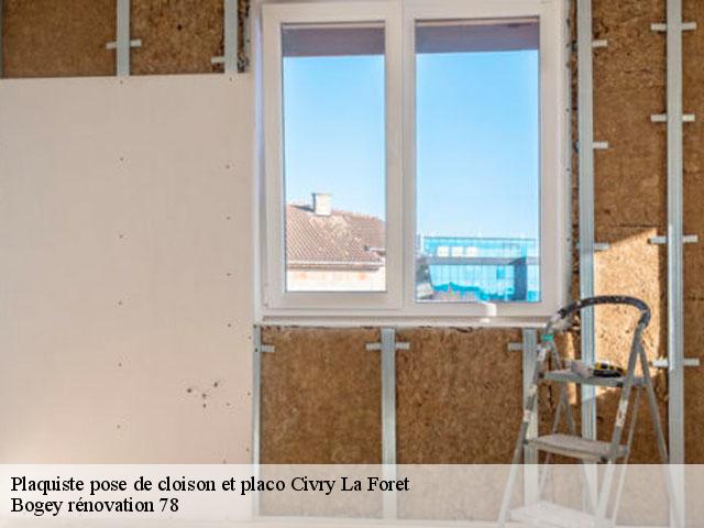 Plaquiste pose de cloison et placo civry-la-foret-78910 Bogey rénovation 78