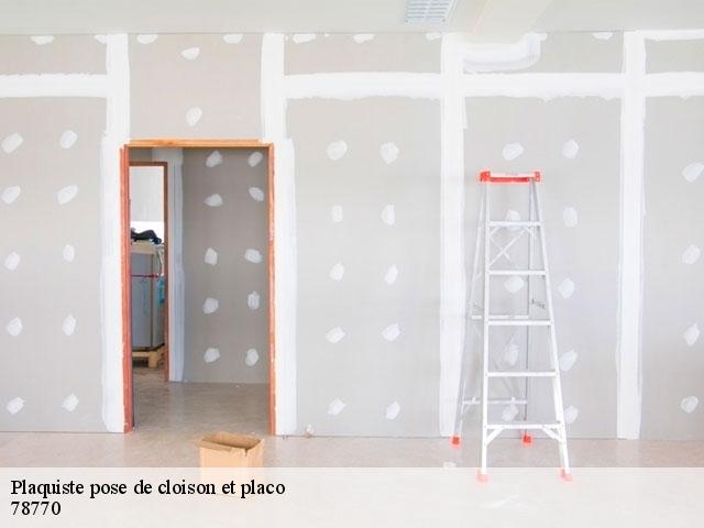 Plaquiste pose de cloison et placo 78770